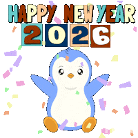 New Year Penguin Sticker by Pudgy Penguins