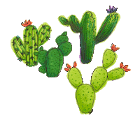 Palm Springs Cactus Sticker by By Sauts // Alex Sautter (formerly Pretty Whiskey)