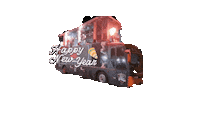 New Year Sticker by fire bus