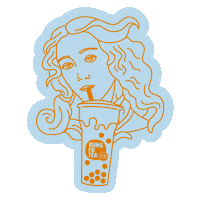 Kung Fu Tea Sticker by Funny Face Bakery