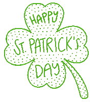 St Patricks Day Four Leaf Clover Sticker