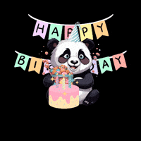 Pandisweets party happy birthday panda feiern GIF