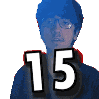 No 15 Number Sticker