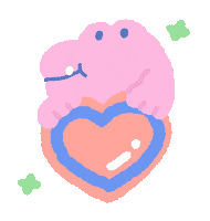 yellowandyou heart crocodile yellowandyou Sticker