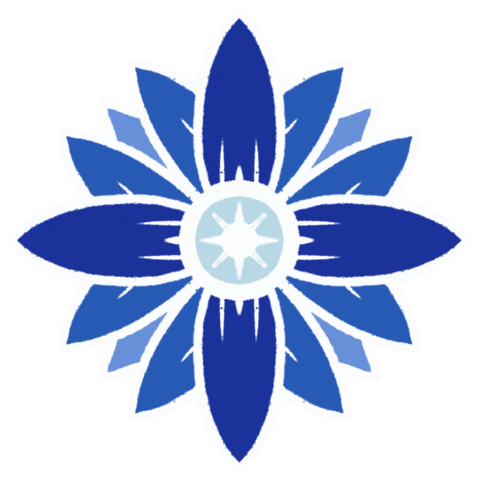 Beckiejbrown flower blue flower beckiejbrown Sticker