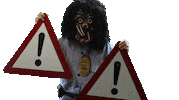 Ausrufezeichen Ohrenzu Sticker by Duerrbachhexen