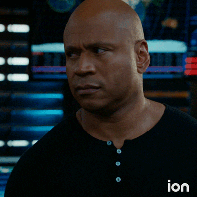TV gif. Confused and surprised, LL Cool J as Special Agent Sam Hanna from NCIS LA turns to the side and asks for clarification. Text, "Me?"
