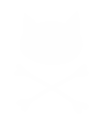 Cat Skull Sticker by Jasi