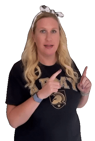 Girl Point Up Sticker by Sara Copp