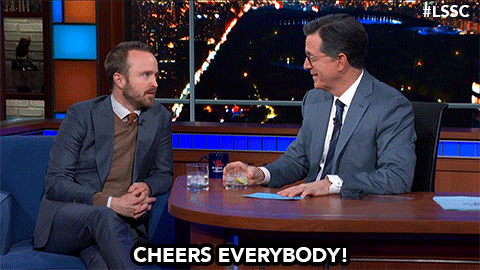 Stephen Colbert Drinking GIF by The Late Show With Stephen Colbert
