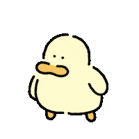 420gram00 hungry character duck banana Sticker