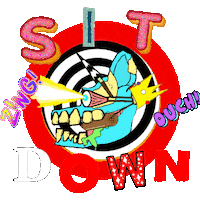Sit Down Pain Sticker
