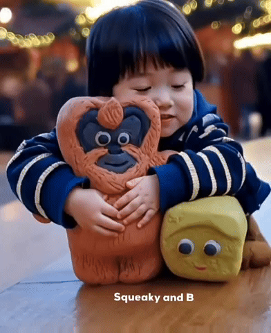 SqueakyandB love happy smile together GIF