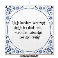 Stress Chaos Sticker by Tegelspreuken.nl