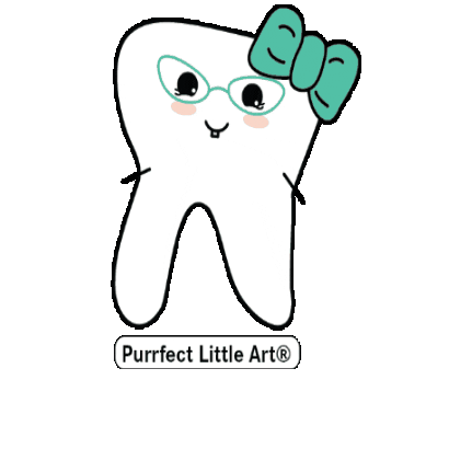 PurrfectLittleArtShop giphygifmaker tooth dentistry dental art Sticker