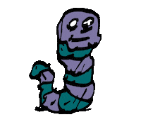 Worm Stripe Sticker