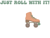 DigitalPlannerCo retro skating groovy rolling Sticker