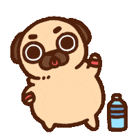 Working Out Sticker by Puglie Pug