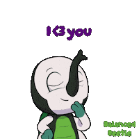I Luv U Bug Sticker by VeeFriends