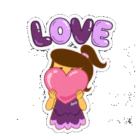 I Love You Hearts Sticker by HooplaKidz Official