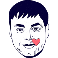 Heart Kiss Sticker by Miro