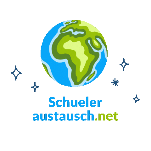 Schueleraustauschnet giphyupload reise globus erde Sticker