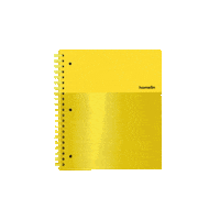 hamelinbrands yellow writing excitement notebook Sticker