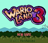 Wario Land 3 Title Screen GIF