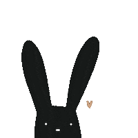 Karadoescolouring love heart black animal Sticker