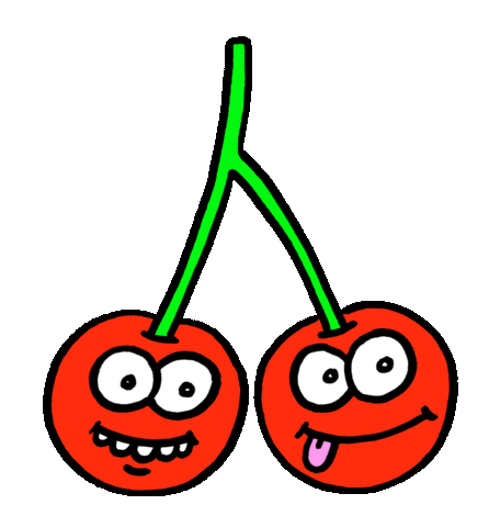 Fruit Cherry Sticker by Russell Taysom