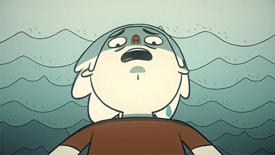 scared sweat GIF by Cartoon Hangover