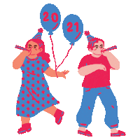 New Year Dance Sticker by Digital Pratik