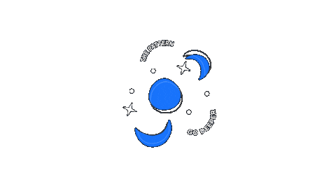 Stars Moon Sticker by ThePattern