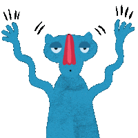 Hands Up Wow Sticker