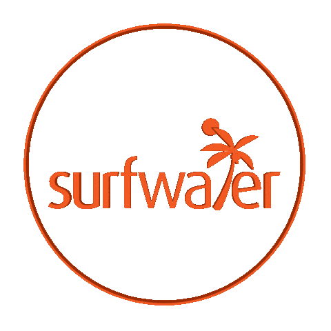 Surfwater giphyupload logo beach marketing Sticker