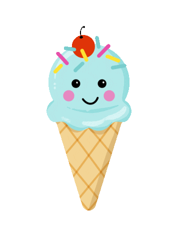 Ice Cream Desert Sticker by Cynlop Ink