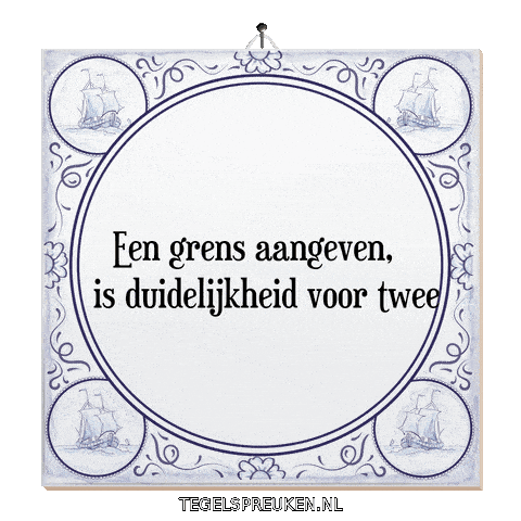 Respect Nl Sticker by Tegelspreuken.nl