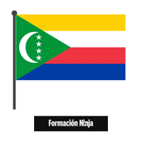 Comoros Flag Sticker by Formación Ninja
