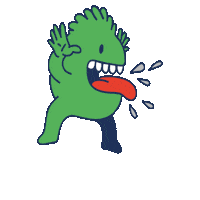 Monster Tongue Sticker by babauba