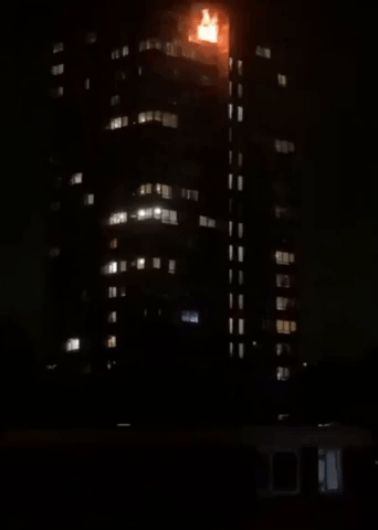 Fire Breaks Out at Residential Tower in South London