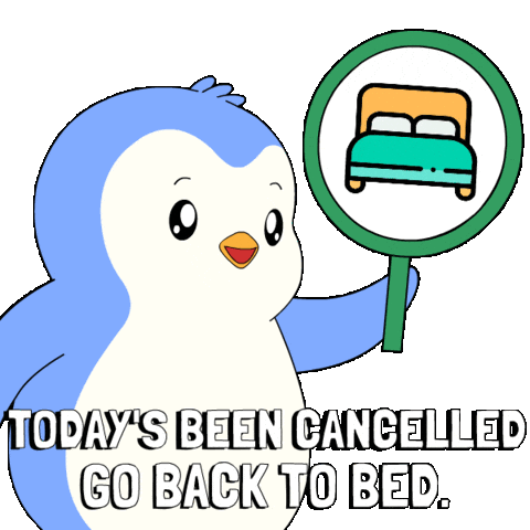 Morning Penguin Sticker by Pudgy Penguins