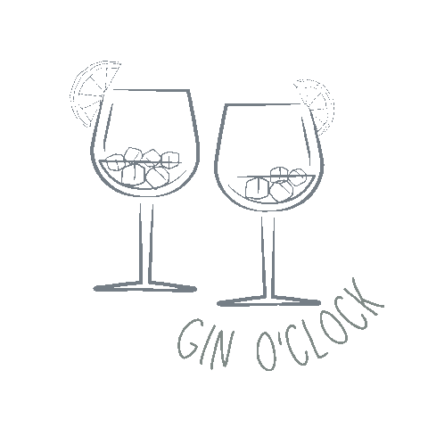 carolinedaudt drinks clock cocktails gin Sticker