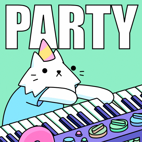Happy Birthday Cat GIF by doodles