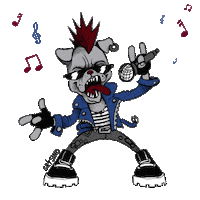Dog Rock Sticker by Grisino