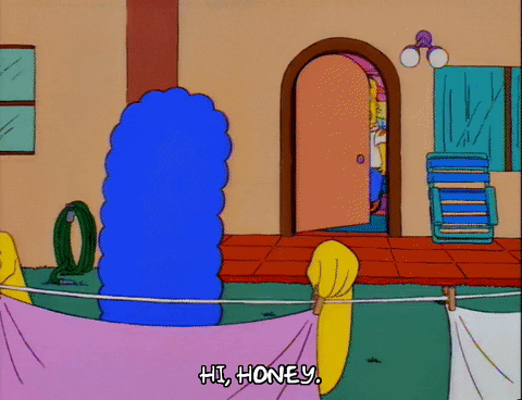 homer simpson marges hair GIF
