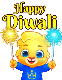 Happy Diwali Sticker by Lucas and Friends by RV AppStudios