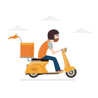 GRAPHiMEDIA man bike delivery scooter GIF