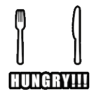 Hungry Food Sticker by vegpan