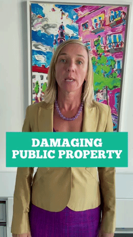Damaging public property in Dubai