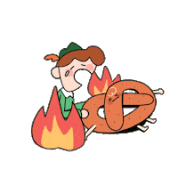 On Fire Crying Sticker